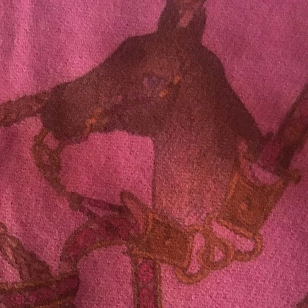 Gorgeous Vintage Fendi Equestrian Horse Scarf Made In Italy 80" Long - Picture 4 of 7